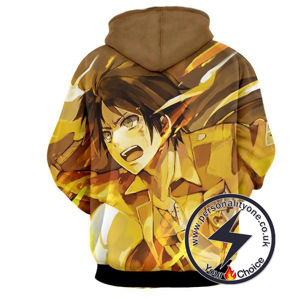 Attack On Titan - Eren Yeager 3D - Attack On Titan Hoodies